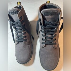 Dr Martens Air Wair Canvas High Top Boot Bouncing Sole Lace Up Ladies SZ 7